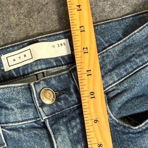 AYR Wide Leg Secret Sauce Comfort Stretch Jeans Size 28S Med Wash Lux Denim Boho - Picture 10 of 13